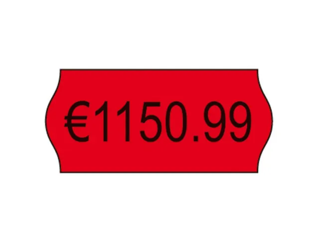 Étiquettes pour étiqueteuse Avery permanent 26x12mm rouge 10 rouleau