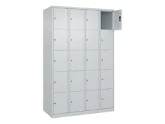 lockerkast,HxBxD 1850x1200x500mm,4x5vakken,vak B 300mm,cil.-slot