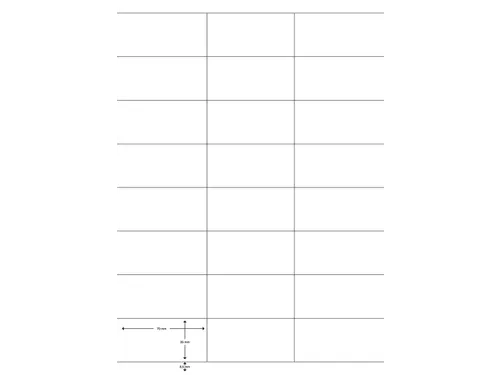 Etiketten 70x35mm wit rechte hoeken 100 Vel 24 per vel