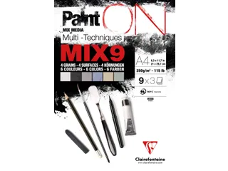 Mix Media Papier Clairefontaine A4 Paint On 27 vel 250gram assorti - 1