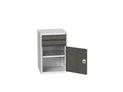 ladekast HxBxD 800x525x550mm 2laden romp RAL7035 front RAL7016