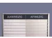 Menoor In-Uit bord 10 namen Aluminium Aanwezig/Afwezig Donkerblauw