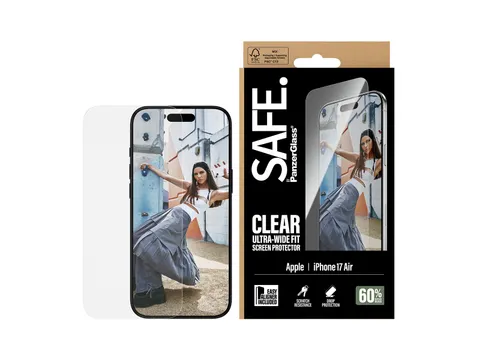 PanzerGlass SAFE. by Screen Protector iPhone Air | Ultra-Wide Fit w