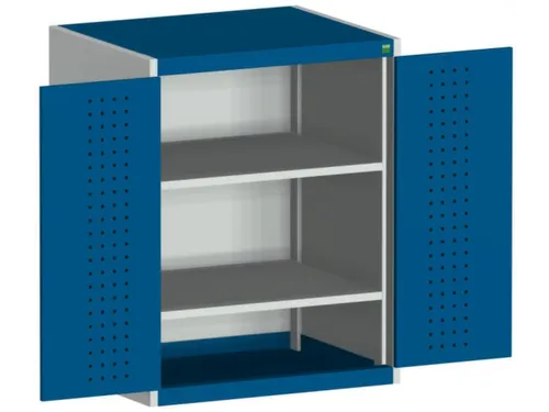 kast met geperforeerde platen,HxBxD 1000x800x525mm,2xStalen bodem