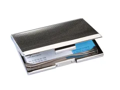 Visitekaartetui Sigel chroom voor kaarten tot 90x55mm