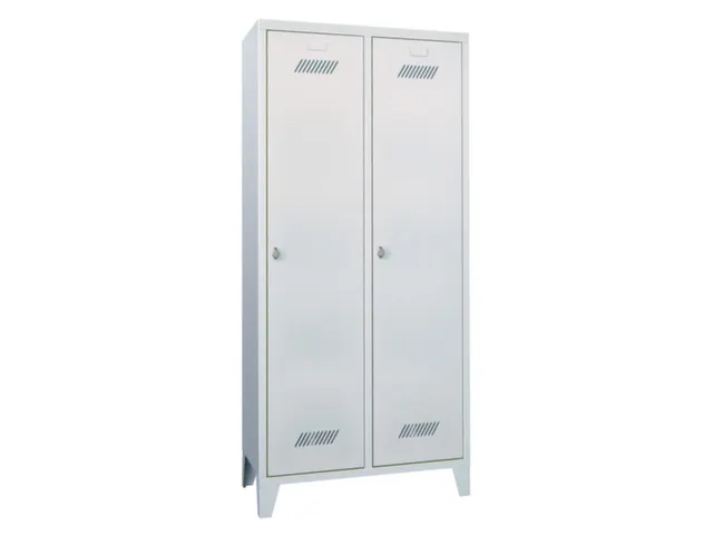 locker,HxBxD 1850x800x500mm,2vak,vak B 400mm,RAL7035,front RAL5012