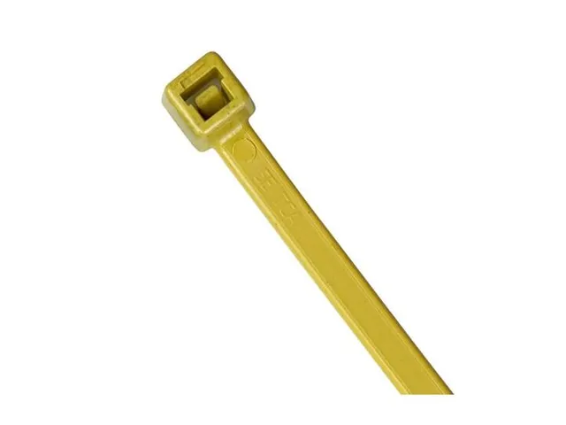 Kabelbinder nylon detecteerbaar lang 380x4,7mm geel 100 stuks