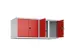 opzetkast,v. locker voor scheiding van kleding,4vak.,vak B 300mm