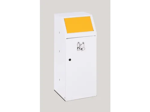 Afvalverzamelaar 69 liter binnenbak sticker recyclebaar materiaal geel