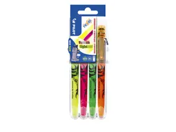 Markeerstift Pilot Frixion Light 4.0mm Set2Go 4 stuks Neon kleuren