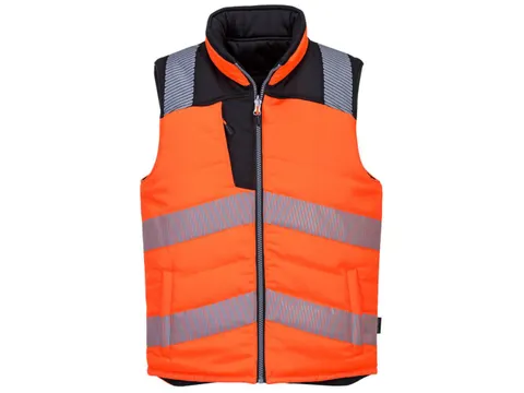Portwest PW374 bodywarmer, oranje/zwart, maat M, per stuk