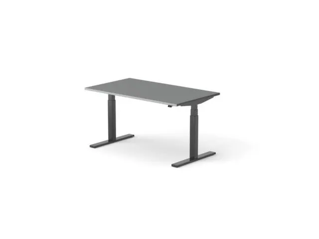 Elektrisch ihv bureau,HxBxD 650-1310x1800x900mm,blad donkergrijs