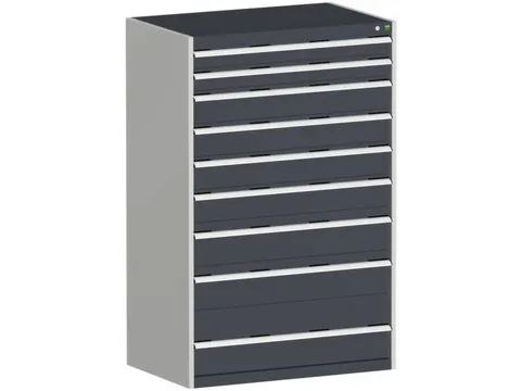 ladekast HxBxD 1600x1050x650mm 9laden zware lasten RAL7035 RAL7016