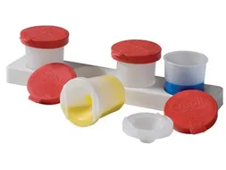 Antiknoeipot voor verf set van 4 potjes van 320 ml met rood