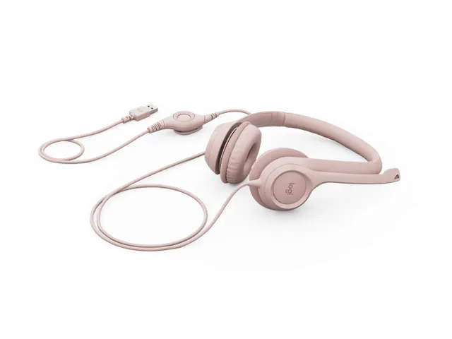 H390 usb computer headset roze
