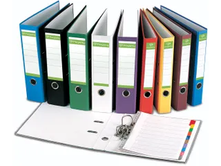 ordner, voor ft A4, uit Recycolor papier, rug van 50mm wit - 1
