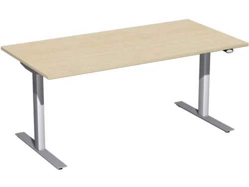 Elektrisch in hgte vst. zit-sta-bureau esdoorn 650-1250x1600x800mm