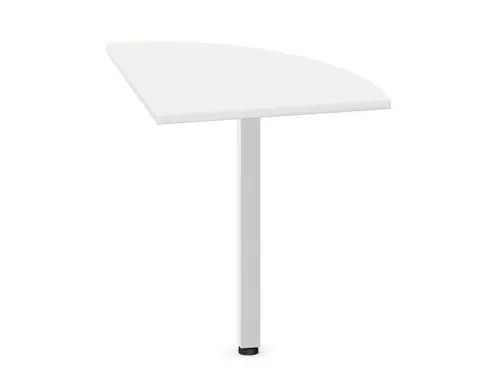 koppelelement voor bureau,90 °,HxBxD 720-840x600x600mm,rond,Bl-wit