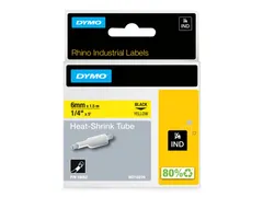 Labeltape Dymo 18052 Rhino industrieel krimpkous 6mm zwart op geel
