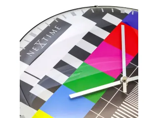 Wandklok Nextime Dia. 35cm Bol Glas Multi-color 'testpage Dome' - 6