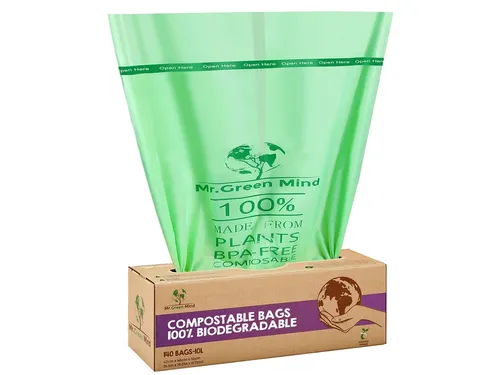 Afvalzak bio Mr. Green Mind 43x46cm 10 liter dispenser 140 stuks
