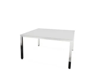 vergadertafel,HxBxD 740x1400x1400mm,hoekig,MP-lichtgrijs - 1