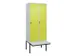 locker voor scheiding van kleding,HxBxD 2120x800x815mm,2vak