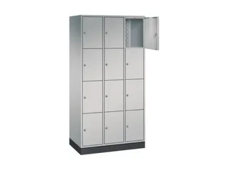 lockerkast,HxBxD 1950x920x500mm,3x4vakken,cil.-slot,sokkel - 1