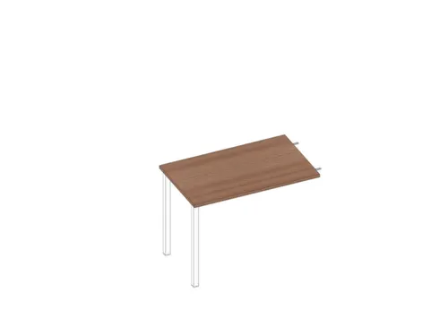 aanbouwtafel,v. 4voeten,HxBxD 730x1000x600mm,blad canaletto-hout