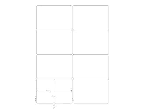 Etiketten 99,1x 67,7mm wit 100 Vel A4, 800 stuks