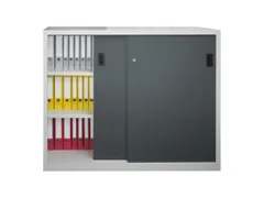 schuifdeurkast,HxBxD 1200x1500x600mm,RAL7035,front RAL7016