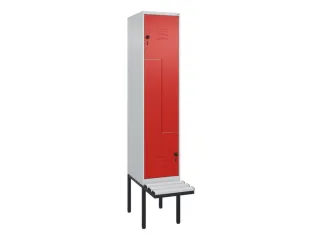 Z-garderobekast,HxBxD 2120x400x815mm,2vak,vak B 400mm,draaigrendel - 1