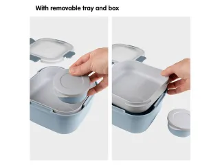 #*Lunch kit Blauw Sigma home food17,7 x 17,7 x 8,7 cm - 4