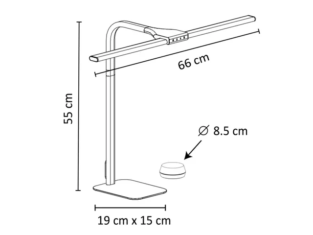 Bureaulamp Unilux Strata base led zwart