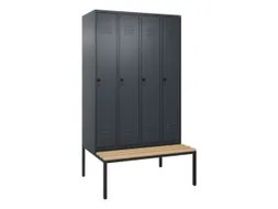 locker voor scheiding van kleding,HxBxD 2120x1200x815mm,4vak