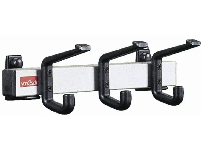 Wandkapstok L X D 300X 120Mm 3Haken Aluminium/zwart