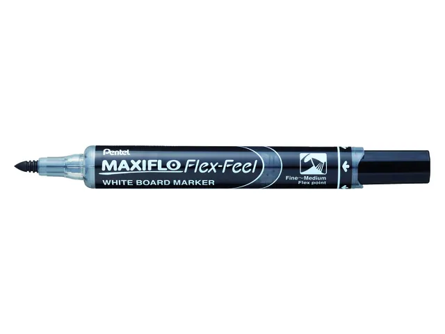 Viltstift Pentel MWL5SBF Maxiflo whiteboard zwart 1-5mm