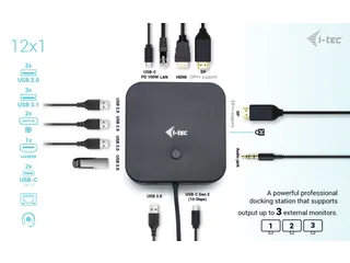 USB-C HDMI Dual DP Docking Station with Power Delivery 100 W - 2
