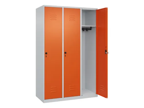 locker,HxBxD 1850x1200x500mm,3vak,vak B 400mm,draaigrendel