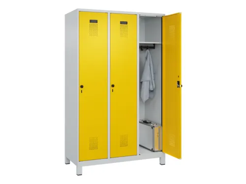 locker,HxBxD 1950x1200x500mm,3vak,vak B 400mm,draaigrendel,voeten