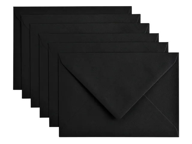 Envelop Papicolor C6 114x162mm Ravenzwart Gegomd