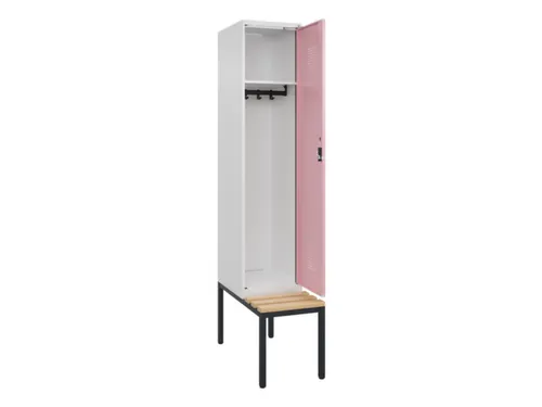 locker met bank,HxBxD 2120x400x815mm,1vak,vak B 400mm,cilinderslot