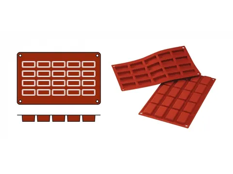 Silikomart Siliconen 1/3 GN Bakmat SILICON FLEX Financiers SF025