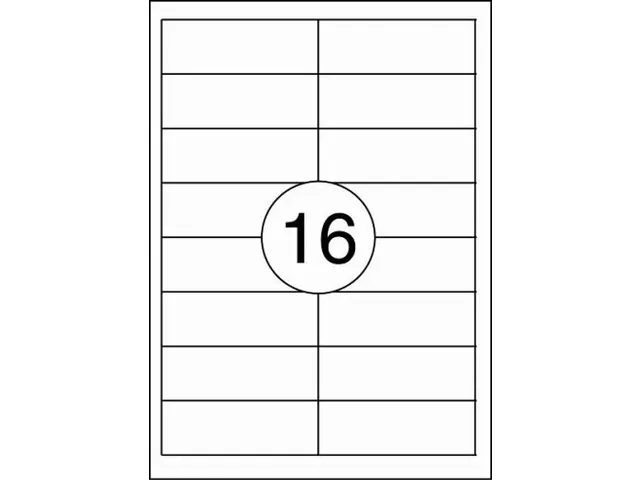 Etiket Rillstab 99.1x33.9mm Wit