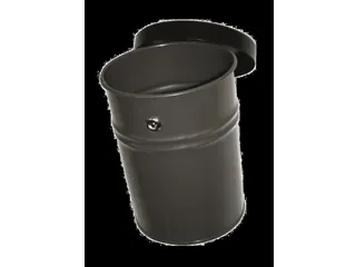 afvalbak,vlamdovend,30l,HxØ 415x344mm,wandmontage,kop zwart - 1