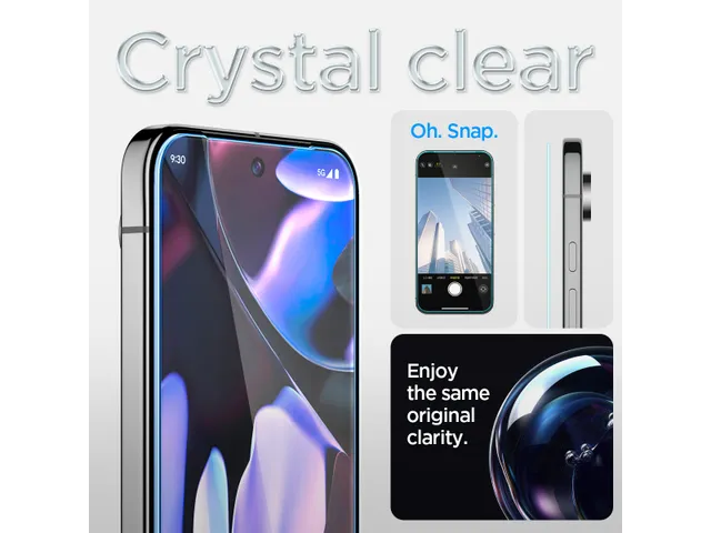 Spigen AGL08442 Schermbescherming Google Pixel 9 (Pro) Glas.tR EZ Fit