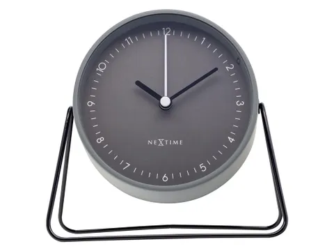 Wekker Nextime Berlin Table 14x13 cm grijs metaal