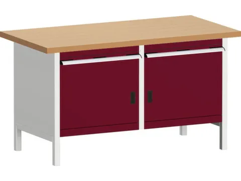 werkbank met opbergruimte,HxBxD 840x1500x750mm,beukenblad