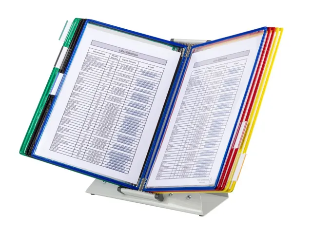 Support de bureau Gris 10 pochettes assorties 500x350x280mm