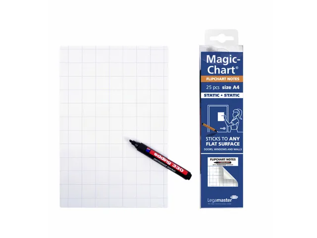 Legamaster Magic-Chart notes flipchart folie A4 20x30cm Wit 25 vel